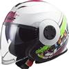 LS2, casco jet moto Verso Spring White pink, XS