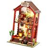 Cuteefun Casa delle Bambole Fai da Te in Miniatura con Mobili, Fai Il Tuo Modello di Casa Artigianale, Artigianato Fatto a Mano Regalo per Il Compleanno Natale (Stanza del Libro Magico)