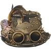 BLESSUME Cappello a cilindro con occhiali per Carnevale, Halloween (L, Bronzo 5)