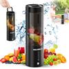 QYCHHJ Frullatore portatile QYCHHJ aggiornato 425,2 g frullatore di dimensioni personali per frullati e frullati mini frullatore con 6 lame mini mixer ricarica magnetica per alimenti per bambini, palestra,
