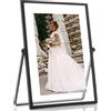Lawrence Frames Cavalletto in metallo con cornice galleggiante, 10 x 15 cm, nero