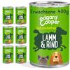 Edgard Cooper Edgard & Cooper Cibo umido per cani (agnello e manzo, 400 g x 6), senza cereali, ingredienti naturali e carne fresca, pieno di aminoacidi essenziali
