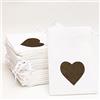 DAHI 25pz Motivo di Cuore Sacchetti di Iuta 9x14cm, Sacchi Lino Juta con Coulisse, Sacchettini di Stoffa per Bomboniere Matrimonio e Gioielli