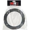 FIREFIX 1760 - Rosetta per canna fumaria da 2 mm, diametro 120-135 mm, per stufe e focolari, colore: nero