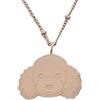 ZUKY Collana in acciao rosato Bulldog francese Barboncino Chihuahua e Zampina Cane Idea regalo Donna Ragazza