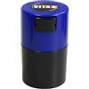 Tightpac America, Inc. Tightvac vitavac-pocketvac Vacuum Sealed Pill Box & Vitamin Container, 1/56,7 gram/06. Liter, Black Body/Dk. Tappo Blu