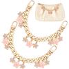 PH PandaHall 2pz Catena con Ciondoli per Borsa 20cm Catena per Borsa con Fiori, Catene Decorative per Borse Oro Accessori per Borsetta Borse a Tracolla a Spalla