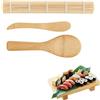 BAOSROY Sushi Maker Kit,Kit Sushi con Tappetino Sushi,Cucchiaio di Sushi,Spatola di Sushi,Set Sushi,Kit di Sushi bambù,Sushi Making Kit,Strumenti per la Preparazione del Sushi