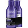 Redken Set XL per capelli biondi e biondi senza sfumatura gialla, con complesso proteico, Color Extend Blondage Shampoo 500 ml e balsamo 500 ml