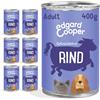 Edgard Cooper Edgard & Cooper Cibo umido per cani (manzo, 400 g x 6), senza cereali, ingredienti naturali e carne fresca, pieno di aminoacidi essenziali
