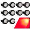 yifengshun 10PCS Luce Dell'occhio D'aquila Alta Potenza 23mm 9W Eagle Eye LED Per Luce Di Marcia Diurna Per Auto Moto Luci di Posizione DRL (Rosso)
