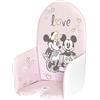 keeeper Cuscino per Seggiolone, Minnie, Adatto per Tutti i Seggioloni, Lena, Rosa Pastello