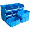 Hünersdorff 12 scatole portaoggetti impilabili, dimensioni 4, in polistirolo, elevata stabilità dimensionale e capacità di carico, colore: blu