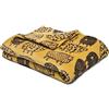 Fusion Snug - Coperta in pile con pecora, 120 x 150 cm, colore: ocra