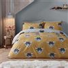 Fusion Snug - Set copripiumino con motivo mucca delle Highland in spazzolato, per letto king size, colore: ocra