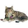 Sandicast Brown Tabby Maine Coon Gatto con le luci di festa ornamento di Natale, multicolore (XSO33901)