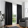 Fusion - Galaxy - Coppia di tende plissettate in tessuto sbiadito - 229 x 183 cm (larghezza x lunghezza), colore nero
