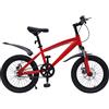 SHZICMY Bicicletta per bambini da 18 pollici, per ragazzi e ragazze, in acciaio al carbonio, regolabile in altezza con forcella ammortizzata (bianco)