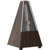 Wittner Metronomo Taktell forma piramidale Sistema Maelzel Serie 800K - Custodia in plastica - Senza campana - Con coperchio in plexiglass - Venatura noce - Non richiede batterie - Made in Germany