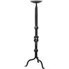 Biscottini candelabro antico in ferro battuto 64x19,5x19,5 | Candelabro da terra e da tavolo Nero | Candelabri shabby per interni ed esterni | Accessori vintage casa arredo