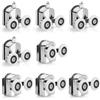 Linwnil Ruote di ricambio per porta doccia in cromo - 4X Top & 4X Bottom - Adatto per vetro 4-6mm (25mm,8pcs)