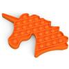 JIM Fitness Pop It - Bubble Fidget Toy - Gioco Antistress Rilassante per Adulti e Bambini (Forma: Unicorno, Colore: Arancione)