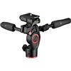 Manfrotto Befree Testa per treppiede a 3 vie, in alluminio, carico utile 6 kg, per treppiedi da viaggio, con manici pieghevoli, sistema di trascinamento fluido, per foto e video (MH01HY-3WUS), nero