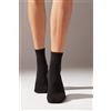 Calzedonia Calze Corte Con Bordo Lavorato Nero