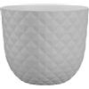 ARTEVASI Havana Tropical Pot con Sistema di Auto-irrigazione, Texture Unica, Vaso da Fiori per Interni o Esterni, Diametro 40 cm, Colore Bianco Granito