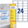 AVERY ZWECKFORM Etichette permanenti per freezer Avery 63,5x33,9 mm bianco - 24 et./foglio - laser/inkjet - cf. 25 fogli L7970-25