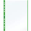 FAVORIT 10 BUSTE FORATE 21x29.7cm C/BANDA COLORE VERDE 01/0165