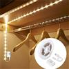 LUXJET® ricaricabile 30LED 1M corda leggera, luce guardaroba LED luce notturna con sensore di movimento per corridoio armadio da bagno cucina [Classe di efficienza energetica A +] (1M)