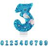 Partyhausy Candele Compleanno 3 Anno,3D a Sirena Candele, Numero 3 Candele di Compleanno Blu Candele Torta Decorazione, Adatto A Feste di Compleanno Festa Baby