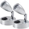 LCAUTFR Luci di Lettura a LED per Camper 3W 12V LED Lampada da Lettura Illuminazione Interna per Roulotte Barca Bianco Caldo 3000K con Interruttore Regolabile 2 Pezzi