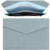 Wason Porta documenti A4 Espandibile Custodia per Buste in Pelle PU-Tasche di Grandi Dimensioni per Fatture Cartacee Cancelleria Tablet e PC Lavoro Studio Viaggi(Azzurro)