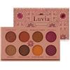 Luvia Cosmetics Luvia Palette di ombretti opachi e glitter: Vegan Sunset Nova Eyeshadow, cosmetici sostenibili privi di microplastica e fragranze