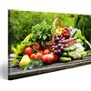 islandburner Quadro moderno Cestino con frutta e verdura Stampa su tela - Quadro x poltrone salotto cucina mobili ufficio casa - fotografica formato XXL