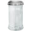 Fackelmann Zucchero Bistro - Zuccheriera in Vetro, con Coperchio in Acciaio Inox (Colore: Argento/Trasparente), Quantità: 1 Pezzo