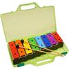 A-Star Colorful Chime Bar Set di 8 Xilofono Soprano Arcobaleno Diatonico Glockenspiel in Custodia Rigida Verde con Due Bacchette - C6 a C7