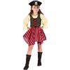 Ciao- Piratessa Costume Travestimento Bambina, Rosso, 7-9 anni, 61227.L