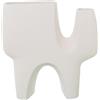 DRW Vaso astratto da tavolo in ceramica grezzo opaco 35x11x38cm