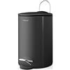 Blomus - Pattumiera a pedale in acciaio verniciato a polvere, antracite, capacità 3L, sistema Smart Close, secchio estraibile, accessori da bagno esclusivi (altezza x larghezza x profondità): 24,5 x