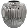 DRW Vaso da tavolo in ceramica in argento 22 x 24 cm