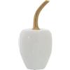 DRW Figura di una ciliegia in ceramica in bianco e oro 12x24cm