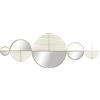 DRW Applique Specchio da parete in metallo dorato 114x40x1,5cm