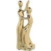 DRW Figura astratta di alcuni ballerini in ceramica in oro 12x8x31cm