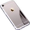 Surakey Cover Compatibile con iPhone 6 Plus/6S Plus, Effetto Specchio Custodia in Silicone Brillante Colore di Placcatura Lusso Mirror Case TPU Bumper Ultra Sottile Protettiva Cover,Argento