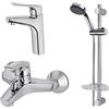 Strohm TEKA - Colonna de doccia con rubinetto per lavabo MT PLUS. Include rubinetto per lavabo, miscelatore vasca doccia e set doccia.
