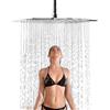 Suguword Soffione doccia a pioggia da 16 pollici, in acciaio inox, soffione a pioggia, anti-calcare, soffione a cascata, quadrato, cromato, 40 x 40 cm