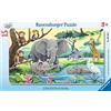 Ravensburger - Puzzle, Gli Animali dell'Africa, Puzzle Incorniciati 15 Pezzi, Puzzle per Bambini, Età Consigliata 3+, 06136 5